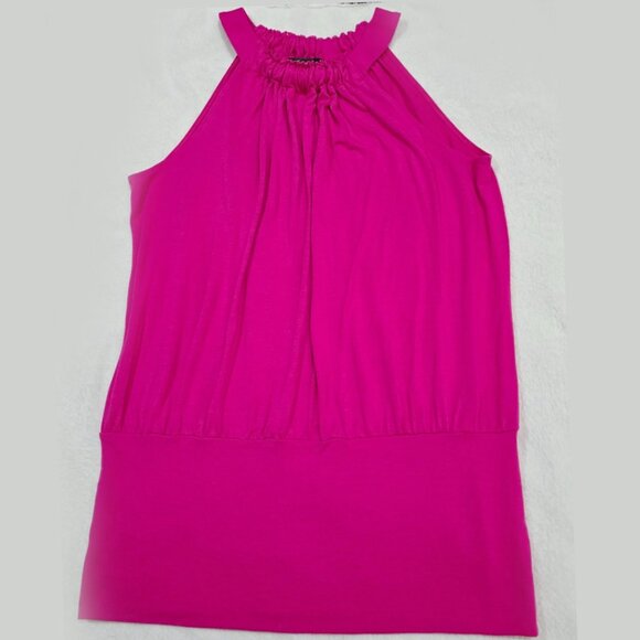 Express ✦ Bright Pink Halter Dress ✦ Modal ✦ Spandex ✦ Pull Over Style L EUC - Picture 5 of 8